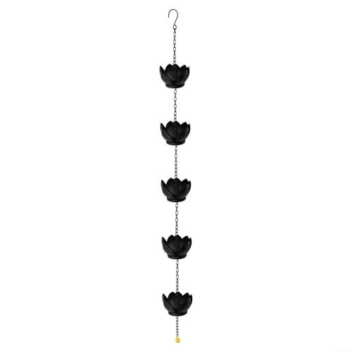 Garden Decoration with Functional Purpose 1 2 Meters of Beautiful Lotus Drainage Rain Chain for Outdoor Use