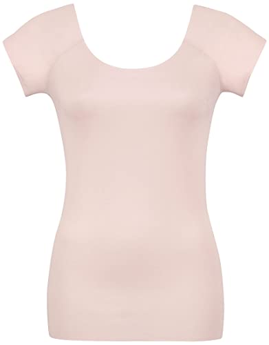 [ウイング/ワコール] インナー オーガニックコットン混 薄くて軽い ひびきにくい 脇汗取り付き 吸汗速乾 通気性 抗菌防臭 【綿の贅沢オーガニック フラット 】 2分袖 春 夏 EL1247 レディース LB M