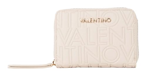 Valentino Porte-Monnaie Pansy Zip Around Wallet Ecru Beige