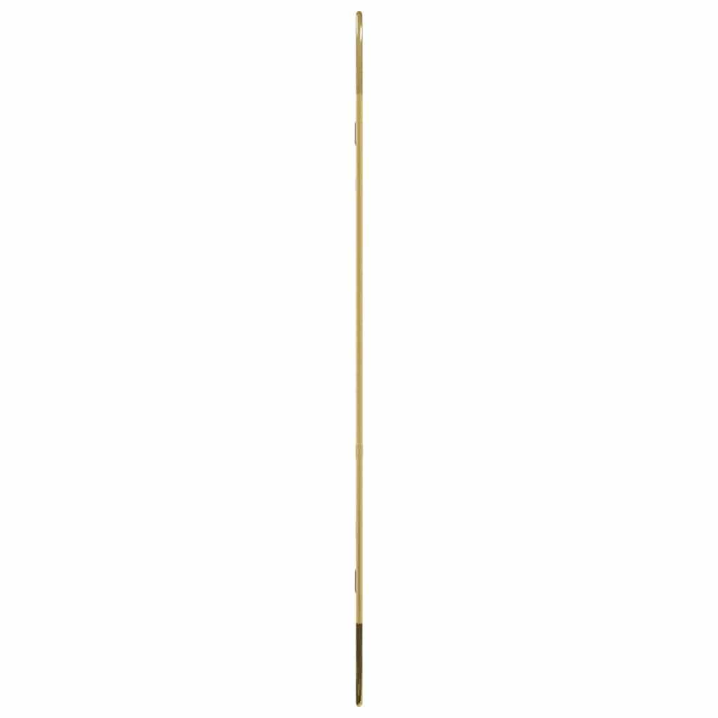 Wandspiegel Golden oval 90 x 40 cm Glas PVC Rahmen für Badezimmer Schlafzimmer Wohnzimmer Diele Garderobe Deko Kosmetik Makeup Schmink Rasur
