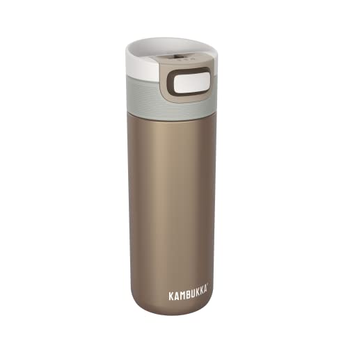Kambukka - Taza térmica de 500 ml - Modelo "ETNA COFFEE BROWN" - Taza térmica / taza de café para go: aislado al vacío - Acero inoxidable mantiene las bebidas calientes o frías durante horas Cover