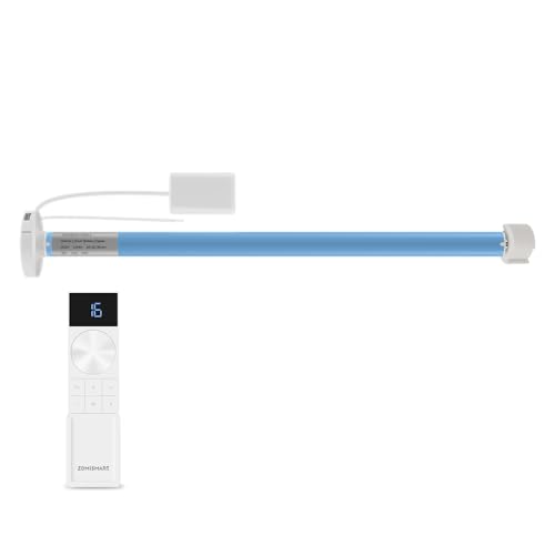 Smart Blinds Motor for 17mm/25mm/28mm Tube Rechargeable Zigbee Roller Shade Motor Works with Alexa & Google Home Remote App Control Require Tuya Zigbee Hub (Motor with 16 Channel Remote)