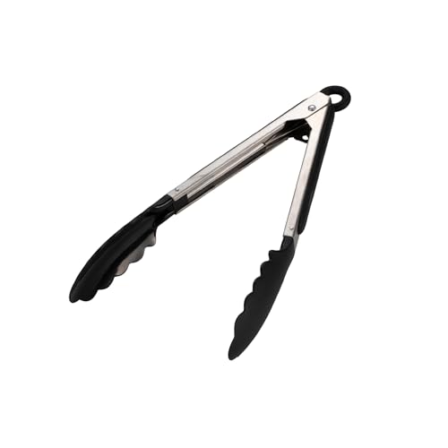 高儀 ストッパー付 万能ナイロントング 24cm TAKAGI パスタ 盛り付け サラダ 取り分け 簡単開閉 滑り防止のラバー付きで持ちやすい たかぎ（Amazon）