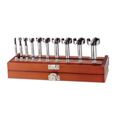 WOODRIVER High-Carbon Steel 10-Piece Forstner Bit Set