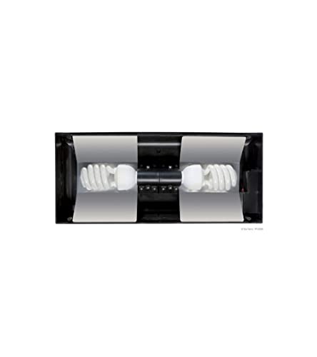 Exo Terra Compact Top, Terrarienabdeckung, Klein, für 2 Lampe, mit Reflektor, 45 x 9 x 20cm, Fassung E27, 1 Stück (1er Pack), Schwarz Exo Terra Compact Top, Terrarienabdeckung, Klein, für 2 Lampe, mit Reflektor, 45 x 9 x 20cm, Fassung E27, 1 Stück (1er Pack), Schwarz