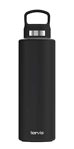 Tervis Powder Coated Stainless Steel Triple Walled Insulated Tumbler Travel Cup Keeps Drinks Cold, 40oz with High Performance Lid, Onyx Shadow