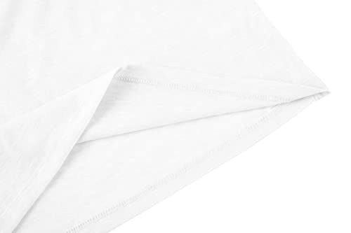 Kingdenergy Girls Summer Cute T Shirt Short Ruffle Sleeve Basic Soft Casual Plain Tunic Tops Tees Z-White #TOP7