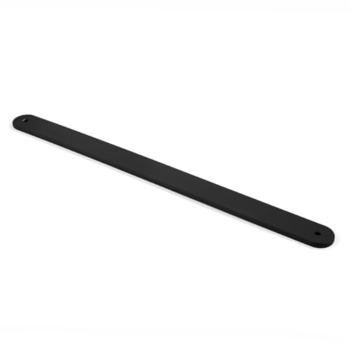 khtumeware 5 Pack Matte Black Cabinet Hardware Handle Pull Backplate/Back Plate - 12" Inch (305mm) Hole Centers