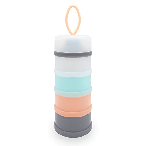 Image of LADISO Baby Formula Dispenser, Formula Container, BPA Free, 4 Layers, Baby Feeding Travel Storage Container, Portable Milk Powder Dispenser Container, Non-Spill Stackable Baby Snack Storage Container