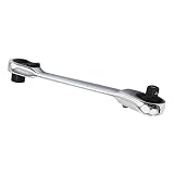 Gralara 1/4 inch Mini Double Headed Ratchet Wrench Easily Switch between 2 Swing Directions Length 1