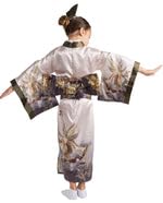 Disfraz tradicional kimono japonés para niñas miniatura 2