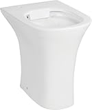 sanicomfort Stand-WC REKIA, erhöht 47 cm, Flachspüler, spülrandlos, Abgang waagrecht, Sanitärkeramik, weiß, ohne WC-Sitz