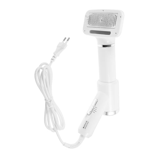Peigne sèche-cheveux animaux Hemobllo blanc pour brossage et séchage de chat et chien