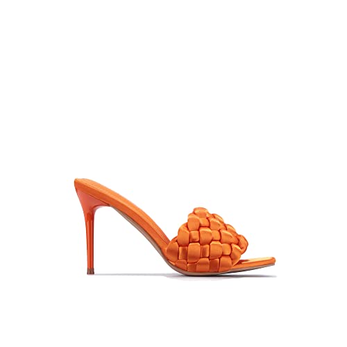 Cape Robbin Women's Stiletto Heel Sandals - Square Open Toe Slip-On High Heels with Braided Upper (Miella)3