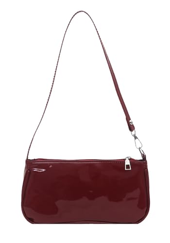 Image of Patent Leather Evening Purse Shiny Elegant Clutch Purse Mini Shoulder Bag