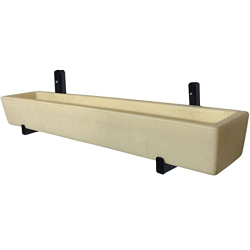 Suporte De Ferro P/ Jardim Vertical Com Vaso Floreira 80cm Cor: Bege