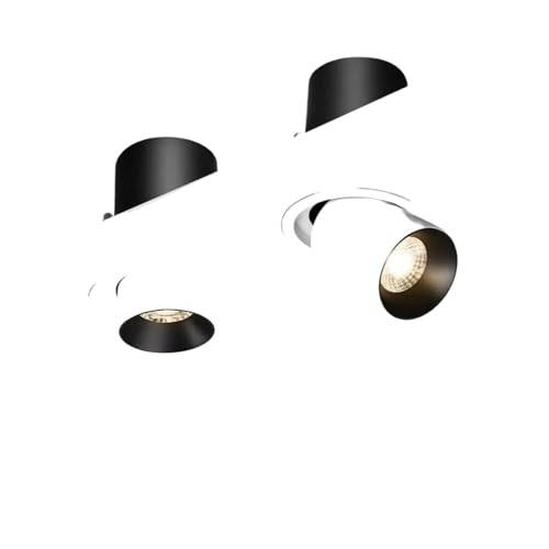 eufeifeiegds �����\��LED�X�|�b�g���C�g�i�[������360��]�\�p�x7W10W12W���ߍ��݃V�[�����O���C�gCREE COB�_�E�����C�gAC85-265V�X�g�A(7WBlackDimmable,Warm White)