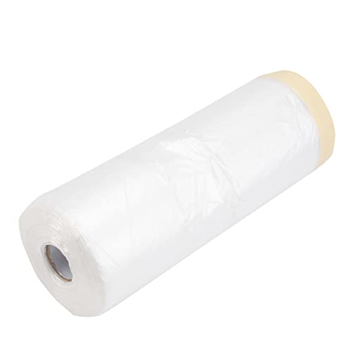 Artibetter Película De Enmascarar y Cinta De Protección Para Pintura Resistente Al Sol, Suave y Elástica, Tamaño 1100 Mm x 30 M, Uso Bricolaje, Pintura Aerosol y Renovación, Rollo Único