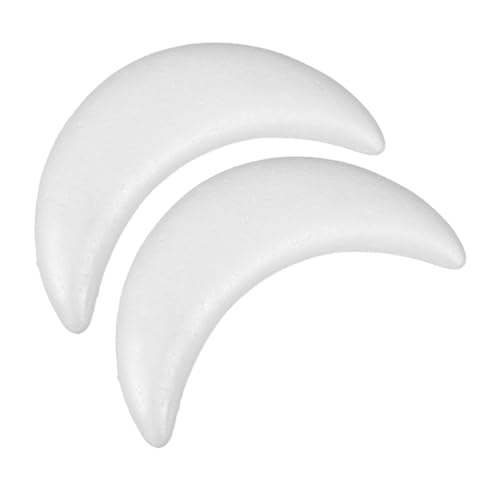 Yardwe 2pièces Lot de Formes De Lune Polystyrène pour Peinture Et Artisanat Décorations Inachevées pour Projets Créatifs Et Fêtes