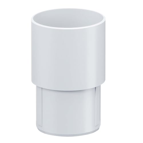 INEFA Fallrohr Verbinder, PVC DN50 / 50mm Weiß Ablaufrohrverbinder Dachrinnenzubehör, einfache Steckmontage, Made in Germany INEFA Fallrohr Verbinder, PVC DN50 / 50mm Weiß Ablaufrohrverbinder Dachrinnenzubehör, einfache Steckmontage, Made in Germany