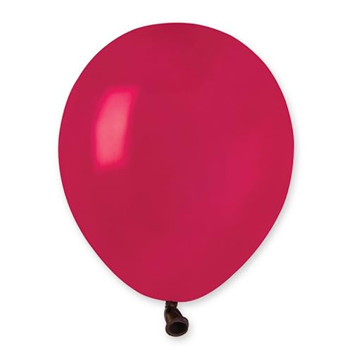 Biobased Natural Rubber Mini Latex Balloons 13cm / 5 in - Pack of 50 (Burgundy)