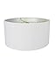 16x16x9 White Linen Hardback Shallow Drum Lampshade