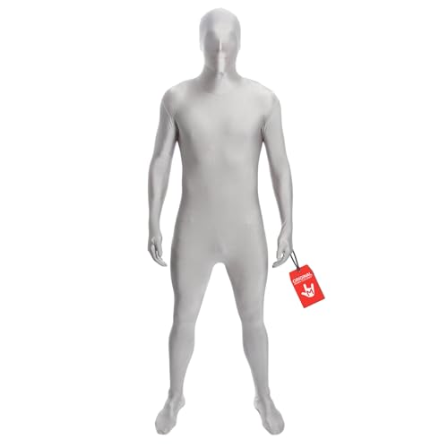 Morphsuits MSSIM - Traje 'Disfraz de segunda piel', talla M, color plateado