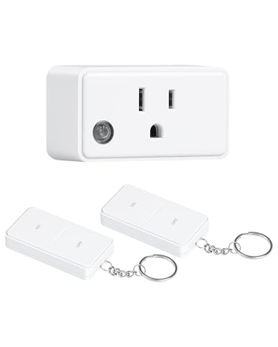 TREEWELL Remote Control Outlet with 2 Remotes, 200 FT Long Range Wireless Remote Light Switch, No Wiring, 15A/1875W Electrical Outlet Switch for Lamps, Fans, Christmas Trees, ETL Listed