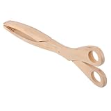SOLUSTRE Brotzange Aus Holz Holzzange Küchenzange Brotzange Für Toaster Zange Zum Kochen Snack-greiferzange Essenszange Bambuszange Für Toaster Toasterzange Aus Holz Beige Kautschukholz