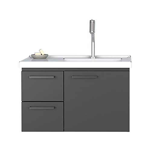 Gabinete para Banheiro em Aço Romã Preto - Cozimax