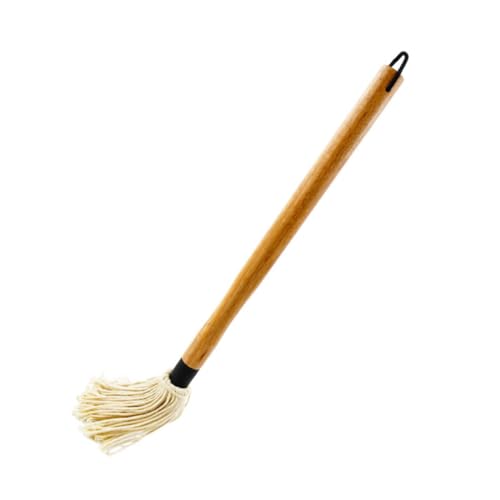 Sosoport 1Pc Bbq Brush with Wooden Handle Versatile Oil Basting Mop for Grilling Baking and Cooking for Evenly Coating Sauces and Marinades Meat