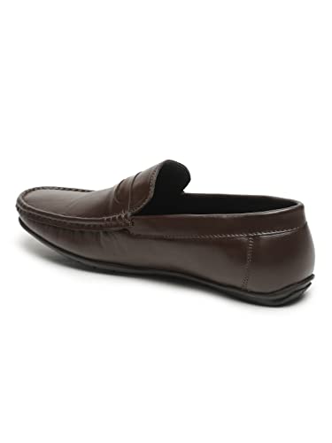 Image of Teakwood Genuine Leather Formal Loafers Office Shoes for Men