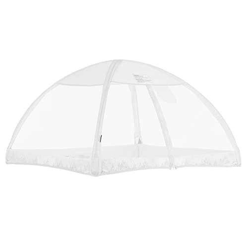 Image of Dream On Me Ziggy Canopy - Dove White, Compatible with Ziggy Square Playpen, UV, Rain & Bug Protection, Foldable & Travel-Friendly