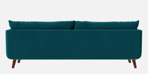 Image of Rejol Velvet 3-Seater Sofa Luxurious Comfort for Living Rooms and Offices (Teal Blue, 3 Seater)