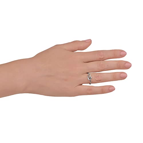 Image of AVORA 10K Gold Double Heart Ring with Simulated Diamond CZ