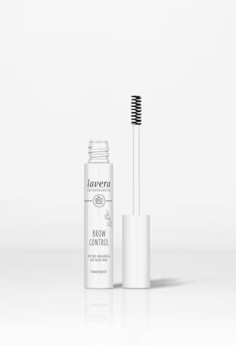 lavera Brow Control - Transparent 01 - Eyebrow Gel with Organic Aloe Vera & Argan Oil for Lang Lasting Results - Fixating Brow Gel - Eye Make Up - PETA Certified - Vegan - Made in Germany - 0.3 Fl Oz