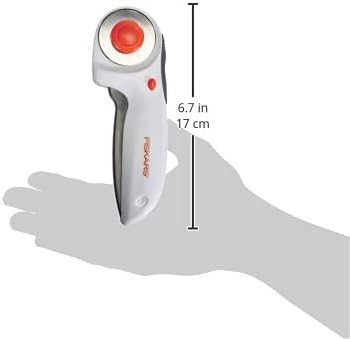 Fiskars Trigger Rotary Cutter, With Blade Ø 45 mm, For Right- and Left-handed Users, Orange/White/Grey, 1003910