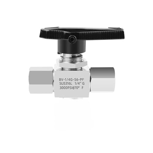 Válvula de bola de acero inoxidable 316 BSP 1/4 hembra para control de gas 3