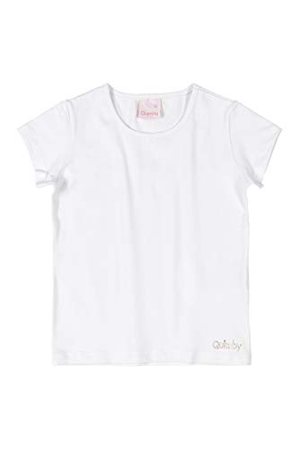 Blusa Infantil Manga Curta Em Cotton, Quimby, Meninas, Branco Especial, 10