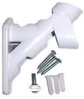 Front Line Flags Flag Pole Holder Bracket Fixed | 2-Position Fixed Wall Mount Flagpole Mount | Heavy Duty | 1" Diameter | White Powder Coat Finish | Premium Quality Aluminum