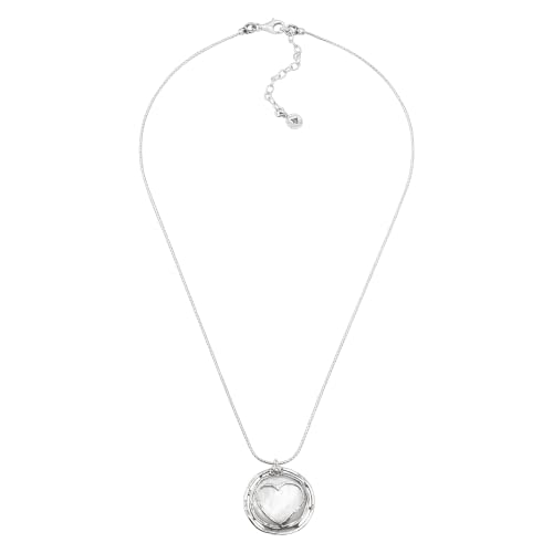 Silpada 'Lighthearted' Natural Mother-of-Pearl Heart Pendant Necklace in Sterling Silver, 18" + 2"3