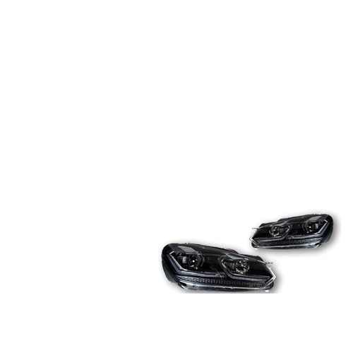 IEJPEQWW Faros Compatible con VW Golf 6 MK6 2009-2013, luces diurnas, bombillas bi-xenón, luces antiniebla, accesorios for coche(TSI,LEFT AND RIGHT_RHD_L-ED)