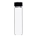 Kimble 60940D-4 Borosilicate Glass Cylindrical 16mL Sample Vial, with Rubber Lined Closure Unattached (Pack of 144)
