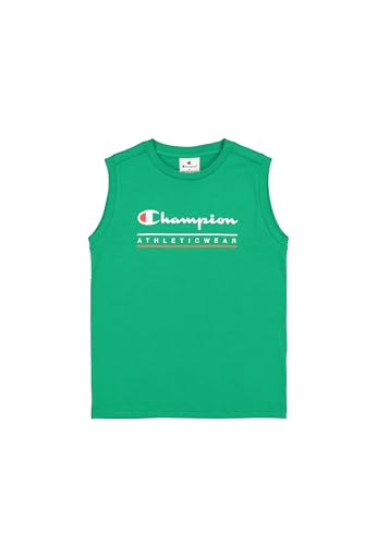 Champion Jungen Legacy Boy-Graphic Sleeveless Crewneck T-Shirt with Large Logo Tanktop, Green (Gs130), 3-4 Jahre
