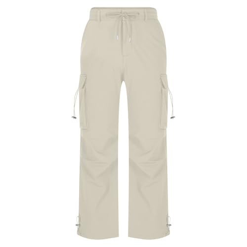 Cargo Pant Men 2025 Multi-Pocket Pants High Elastic Sport Drawstring Sweatpant Comfy Straight Tube Solid Trouser3