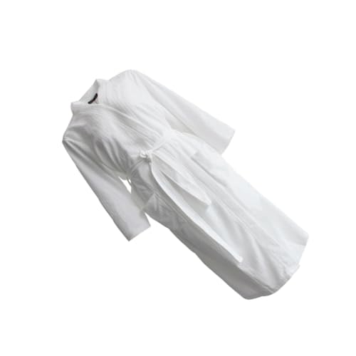 Peignoir Respirant LIFKOME à Séchage Rapide et Manches 3/4 Blanc
