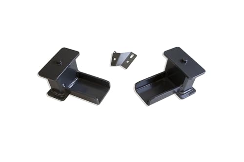 MAX TRAC SUSPENSION'S Part# 813340 is A Pair of 4" Rear Lift Blocks FABRICATED from Steel & Powder Coated Grey