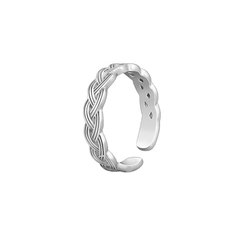 Image of GIVA 925 Silver Celtic Tide Toe Rings, Adjustable| Toe Rings for Women and Girls | With Certificate of Authenticity and 925 Stamp | 6 Month Warranty
