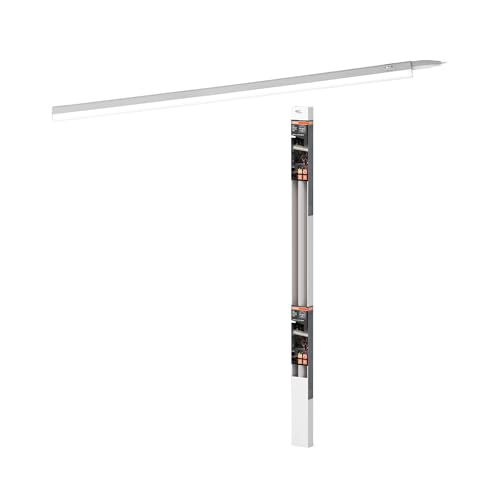 OSRAM Switch Batten réglette LED mince avec interrupteur intégré 900 mm 10W 3000K blanc, chaînable pour bandes lumineuses continues, protection IP20, pour éclairage sous meuble intérieur