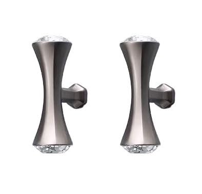 Boutons de tiroir en verre cristal transparent et laiton pour meubles et commodes